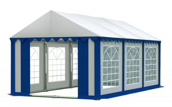 Zahradní párty stan 4x6m PREMIUM Bílá / modrá