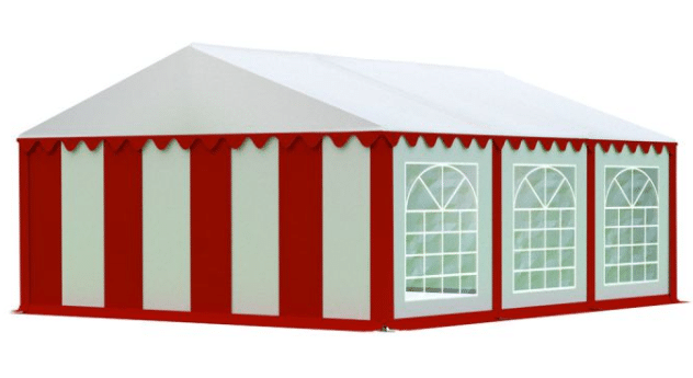 Zahradní párty stan 5x6m EKONOMY Bílá / červená