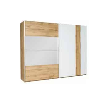Šatní skříň VODENA 250 dub wotan / bílá Tempo Kondela
