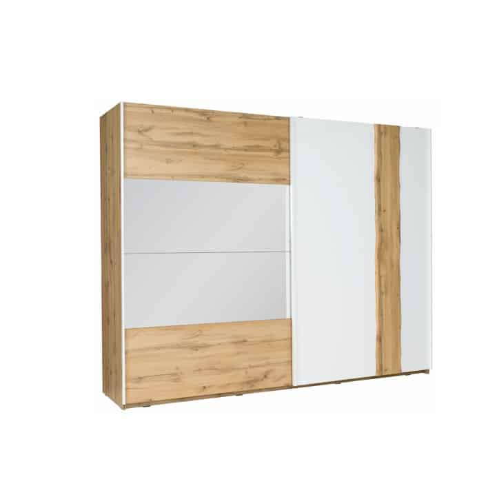 Šatní skříň VODENA 250 dub wotan / bílá Tempo Kondela