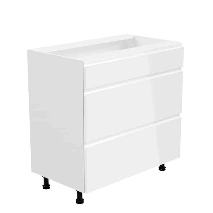 Spodní skříňka AURORA D80S3 Tempo Kondela Bílá