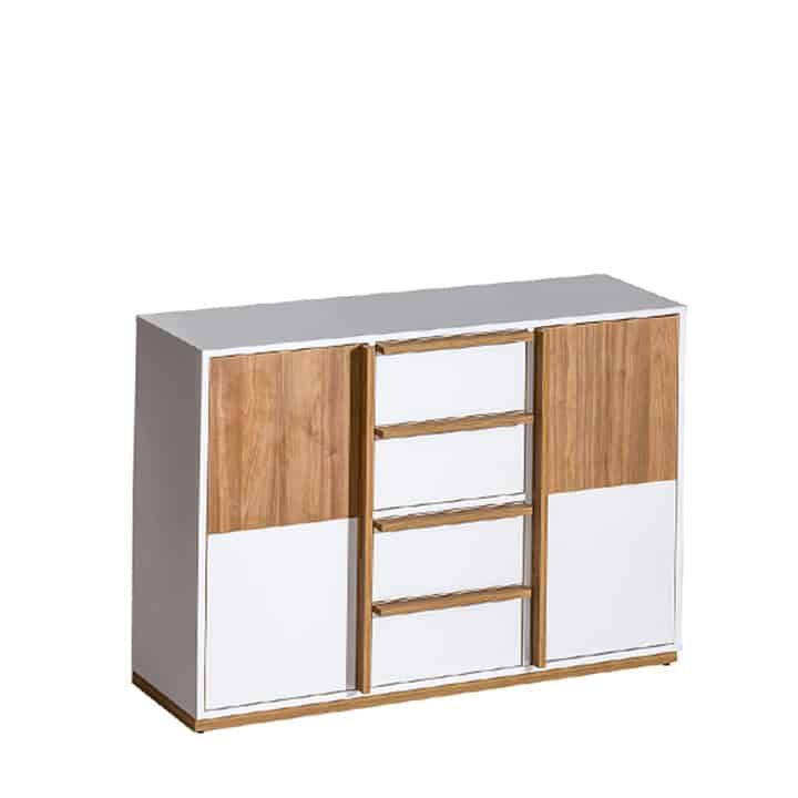 Komoda KNOX E6 ořech select / bílá Tempo Kondela