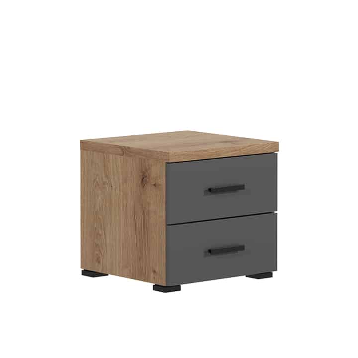 Noční stolek UTAH dub grandson zlatá / uni šedá Tempo Kondela