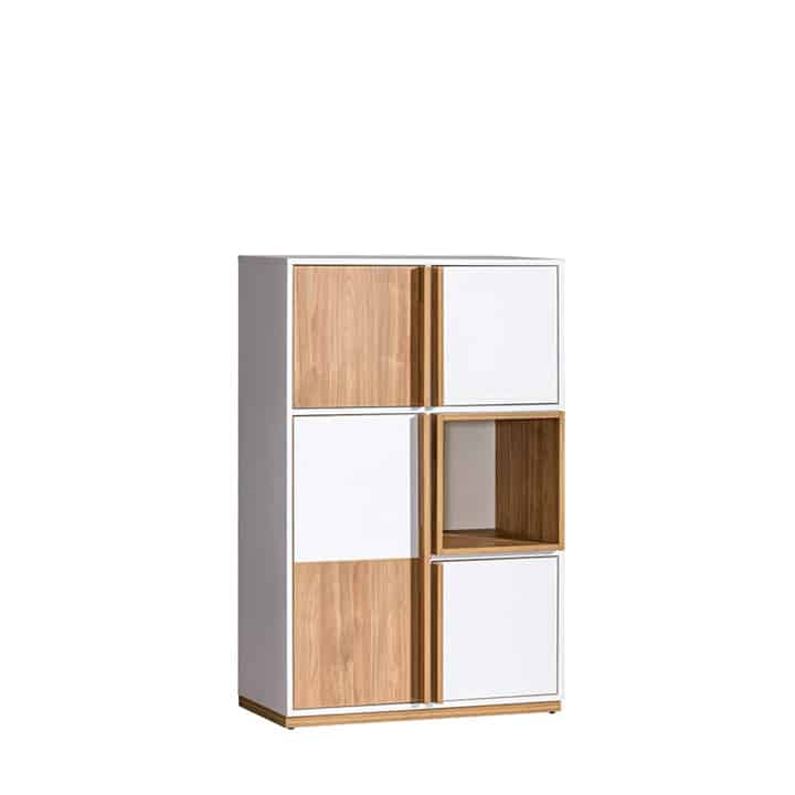 Komoda KNOX E5 ořech select / bílá Tempo Kondela