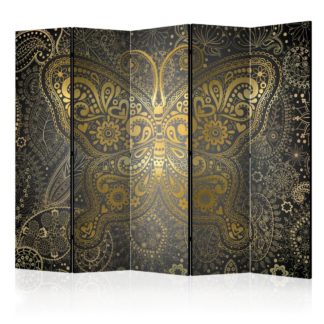 Paraván Golden Butterfly Dekorhome 225x172 cm (5-dílný)