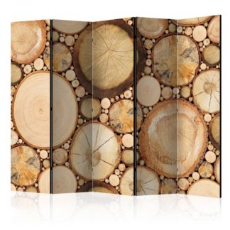 Paraván Wood grains Dekorhome 225x172 cm (5-dílný)