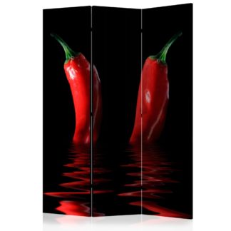 Paraván Chili pepper Dekorhome 135x172 cm (3-dílný)