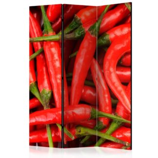 Paraván Chili pepper - background Dekorhome 135x172 cm (3-dílný)