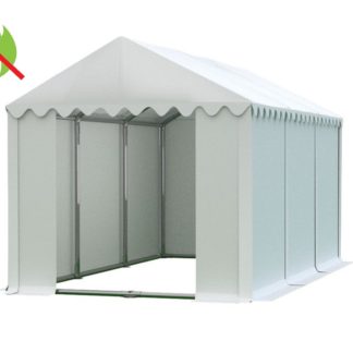 Skladový stan 4x6m PROFI - nehořlavý Bílá