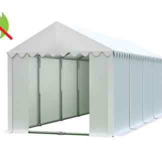 Skladový stan 4x8m PROFI - nehořlavý Bílá