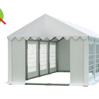 Zahradní párty stan 4x8m bílá PREMIUM - nehořlavý