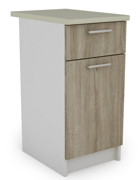 Dolní kuchyňská skříňka Irma SSD40.82, bílá/dub sonoma