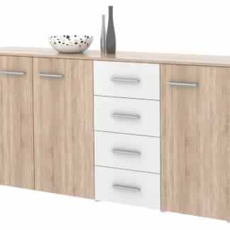 Komoda ALVA 05, dub sonoma/bílá