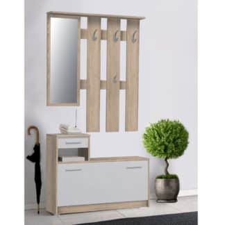 Předsíňová stěna FOX, dub sonoma/bílá