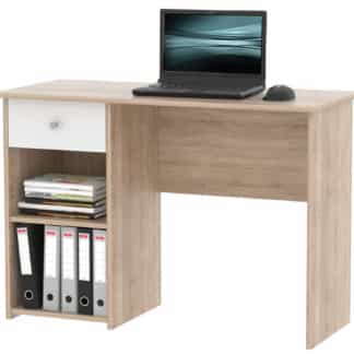 Praktický psací stůl se zásuvkou KURT, dub sonoma/bílá