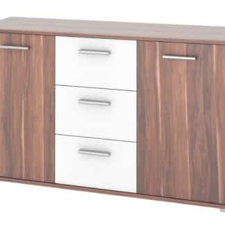 Komoda ZU23, švestka/bílá