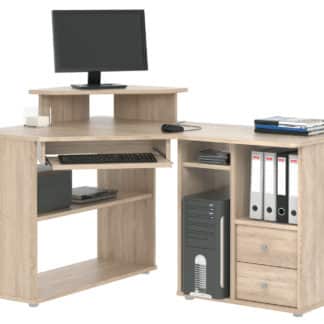 Rohový PC stůl THEODOR, dub sonoma