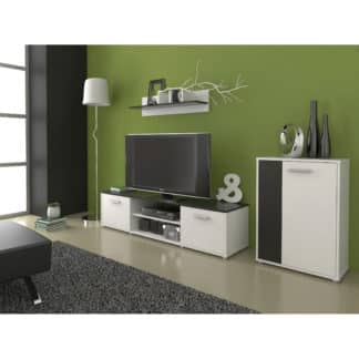 Obývací stěna Zuzana 3, černá/bílá