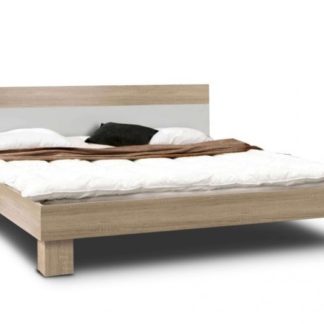 GOLDSTAR, postel 160x200 cm, dub sonoma/bílá