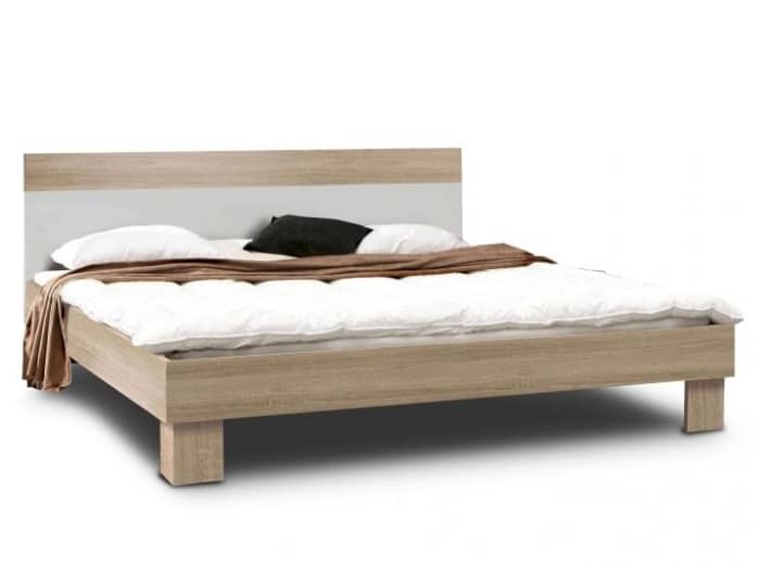 GOLDSTAR, postel 160x200 cm, dub sonoma/bílá