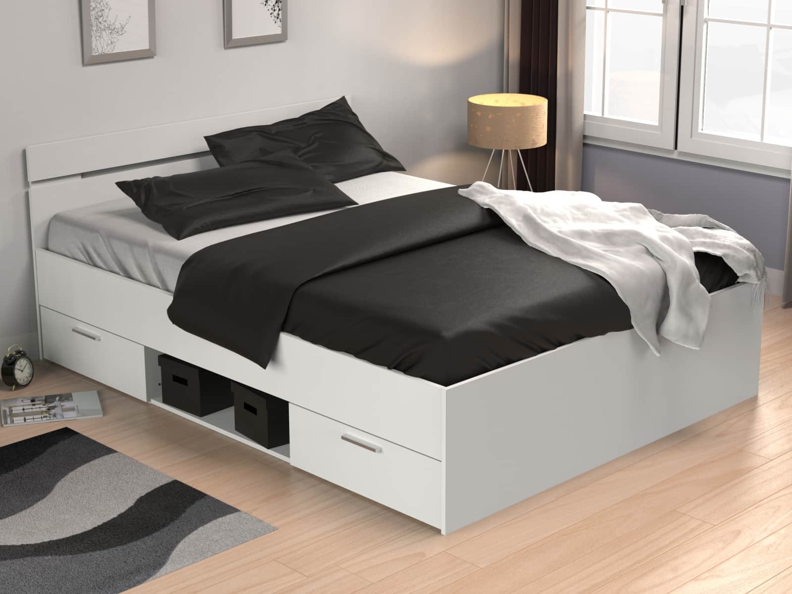 MICHIGAN postel 160x200, bílá