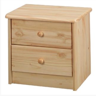 Noční stolek K1-I (2 zásuvky), masiv borovice