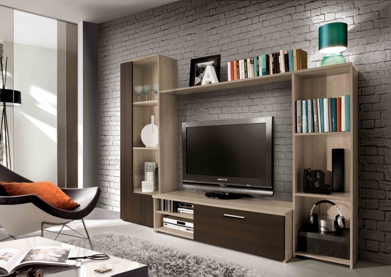 Obývací stěna CLOU, dub sonoma/dub denver