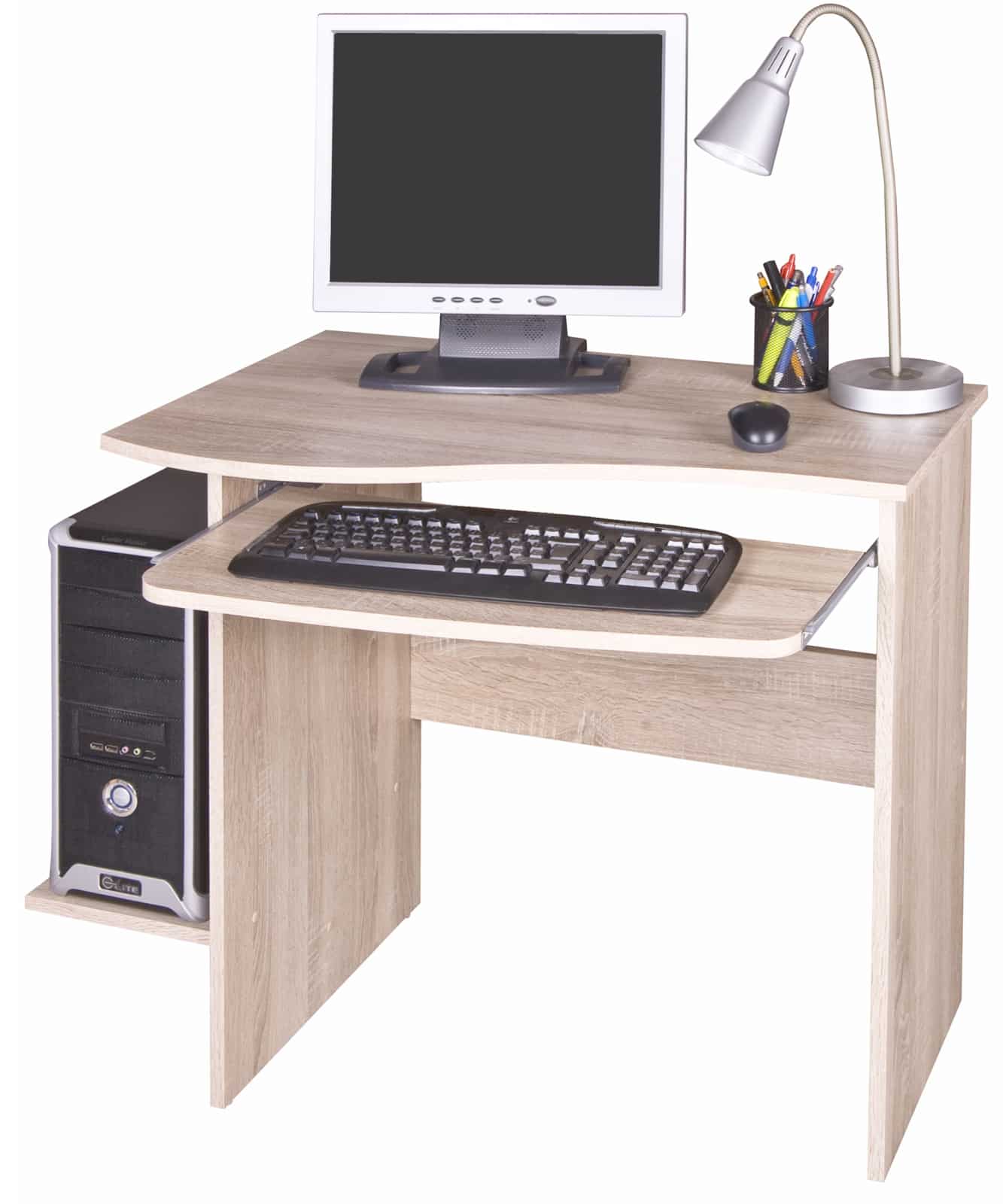 PC stůl s výsuvnou deskou MAXIM, dub sonoma