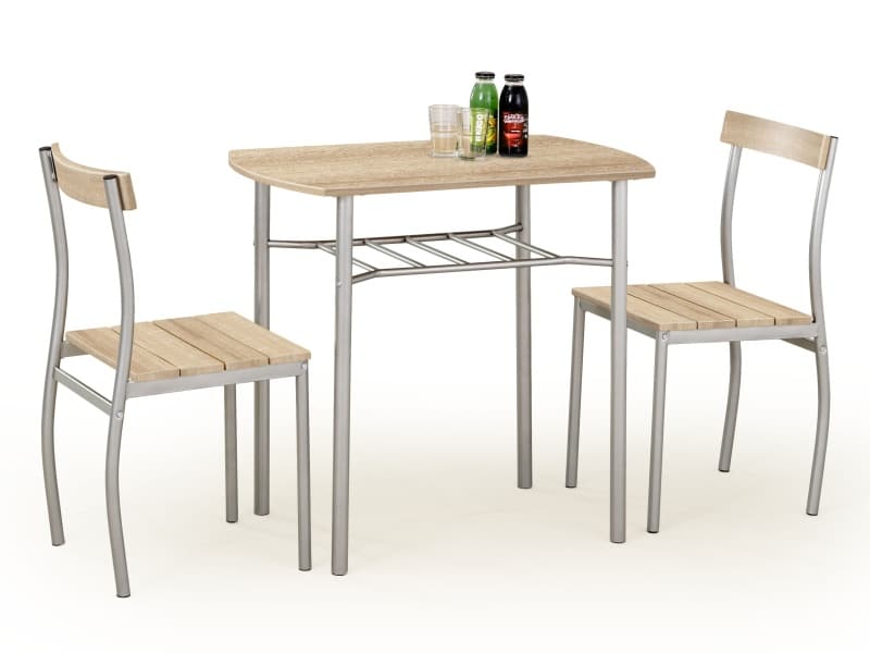 Jídelní set LANCE 1+2, dub sonoma/kov