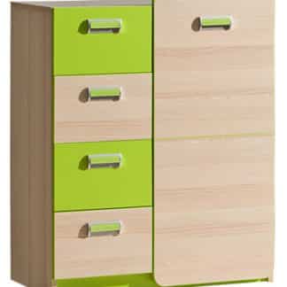 LORENTO, komoda L6, jasan/limetka