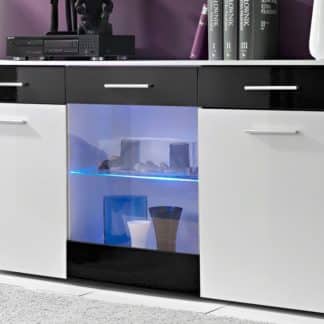 ZARA/MALIBU, komoda, bílá/černá