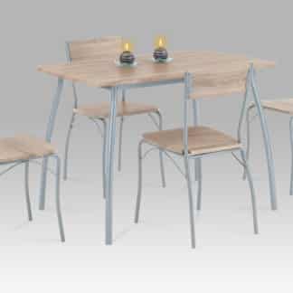 Jídelní set HANS SON 1+4, dub sonoma/kov