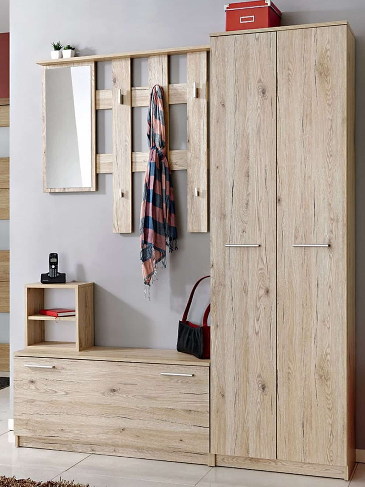 Předsíňová stěna RENO KOMPLET, dub sanremo