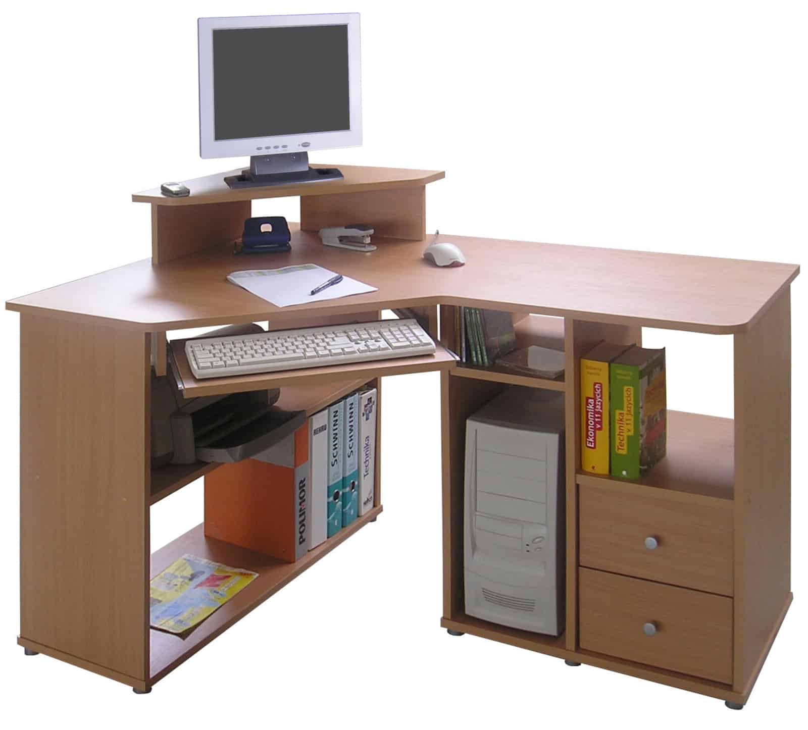 Rohový PC stůl THEODOR, buk