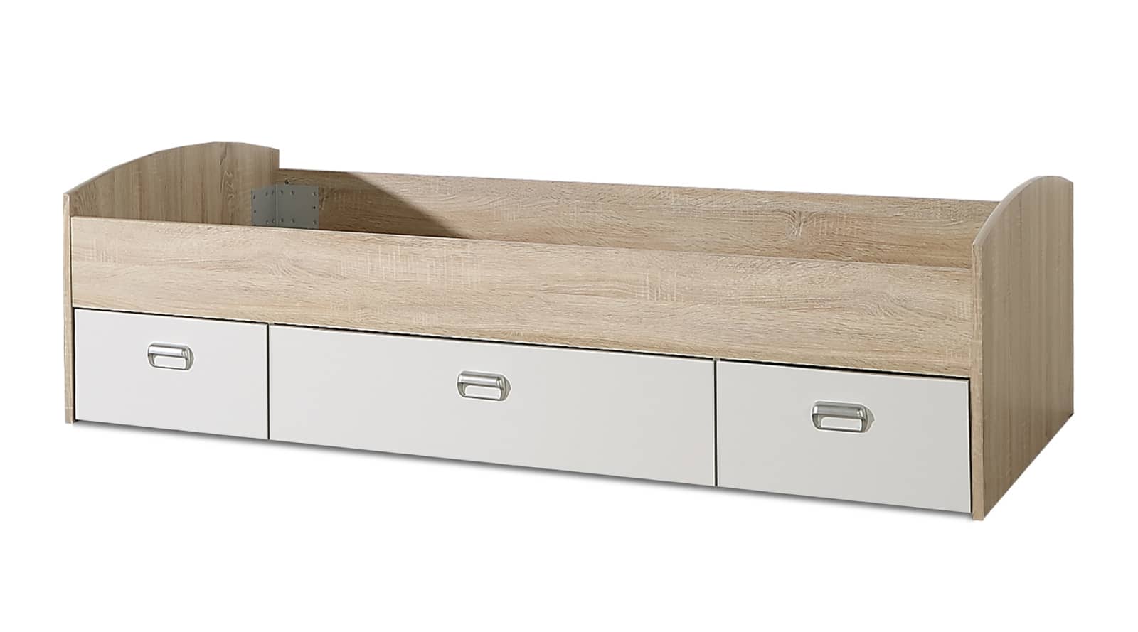 MIA postel 90x200 cm, dub sonoma/bílá