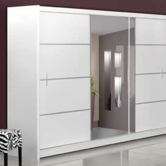 Šatní skříň s posuvnými dveřmi VISTA 250, bílá