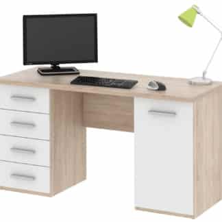 Psací stůl VILEM, dub sonoma/bílá