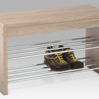 2-policový botník, chrom / sonoma, 83168-10 SON