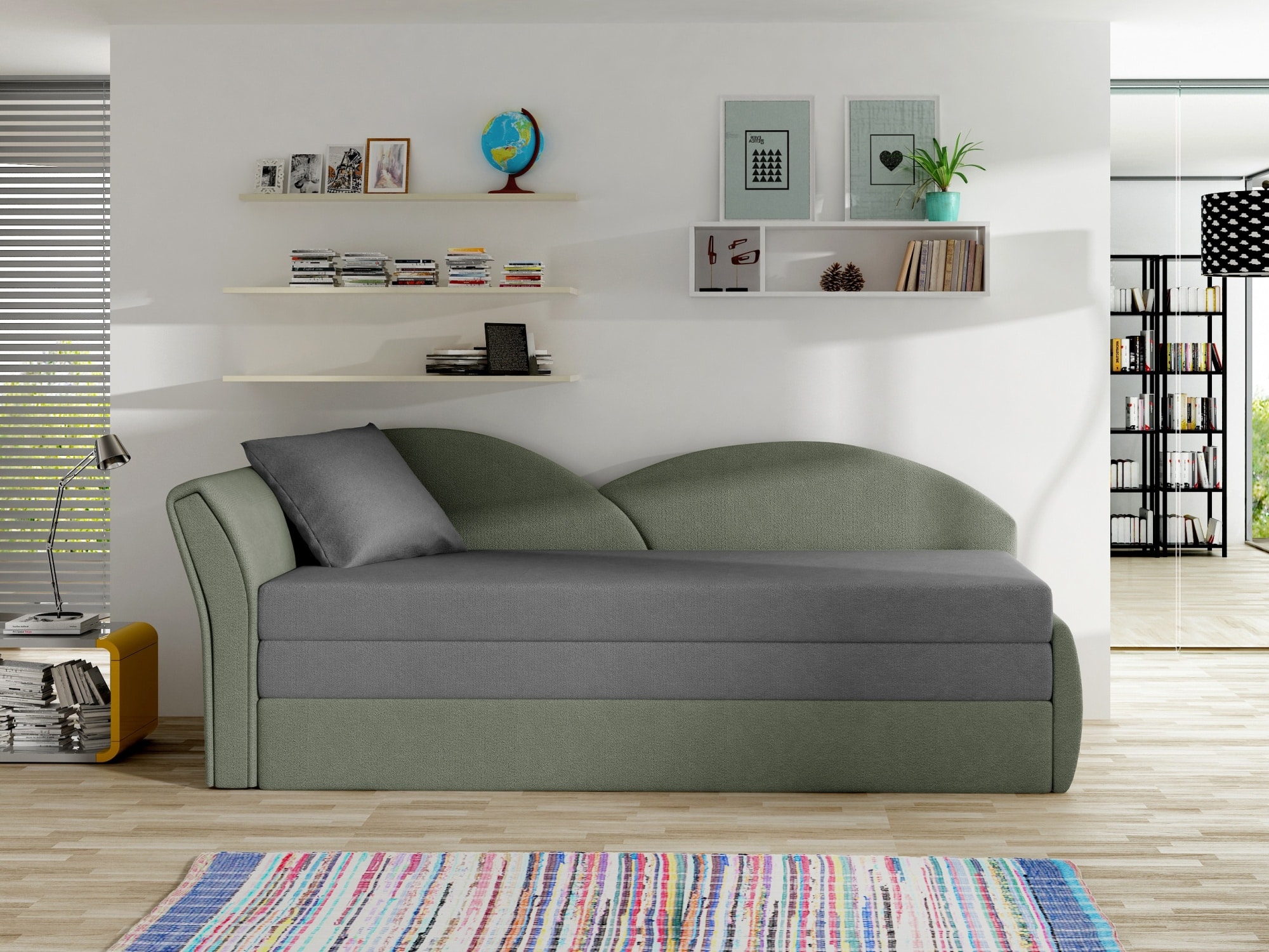 Pohovka AGA 06 levá, šedá