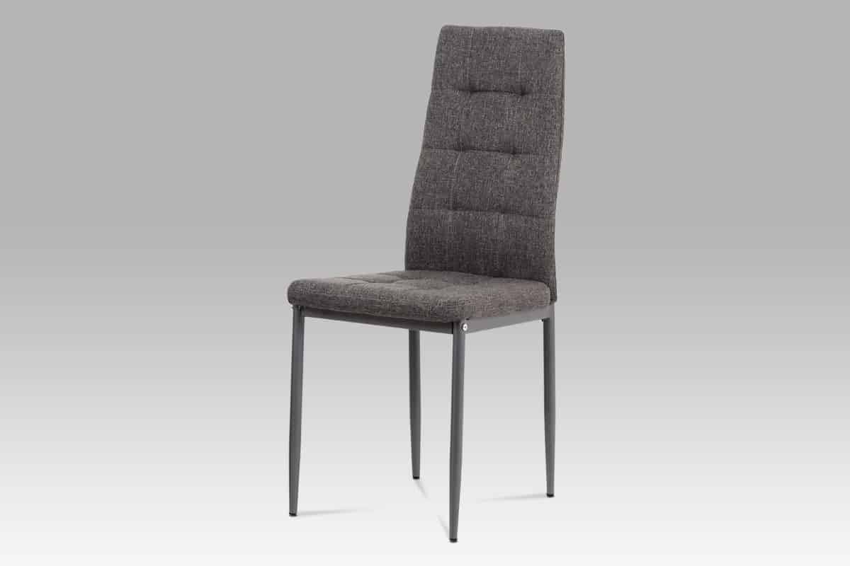 Jídelní židle DCL-397 GREY2, šedá látka/kov matný antracit