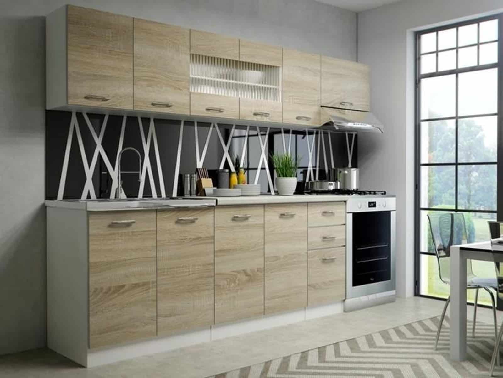 Kuchyně PERLA, 200/260 cm, dub sonoma