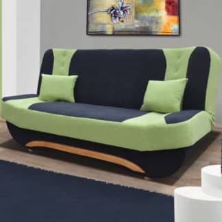 Pohovka EVA II, černá látka/zelená látka