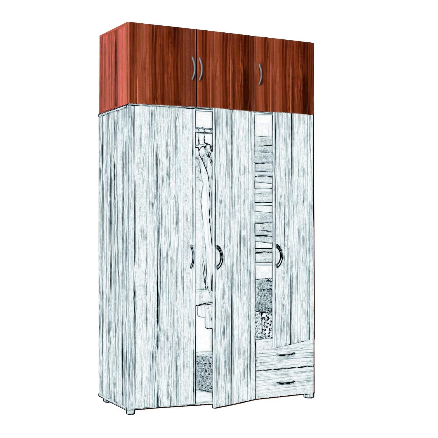 Nástavec 3 dveřový 405067 ořech