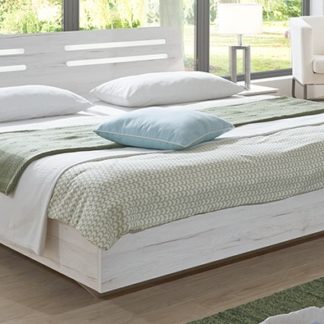 SUSAN, postel 160x200 cm, bílý dub
