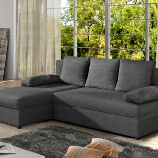 Rohová sedačka GINO 01, tmavě šedá látka