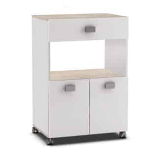 ROMARIN, kuchyňská skříňka, bílá/akát