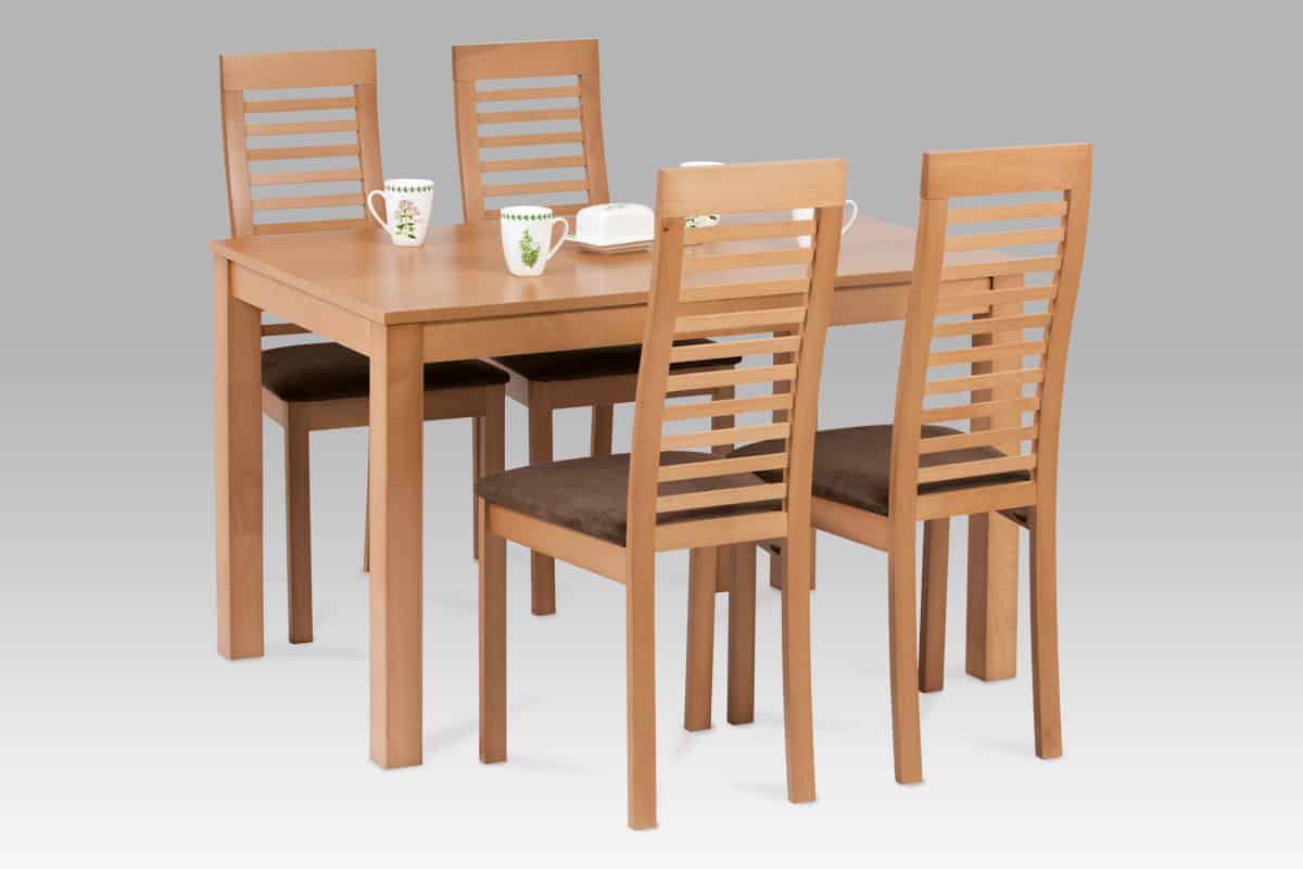 Jídelní set AUT-5000 BUK3 1+4, masiv buk, barva buk