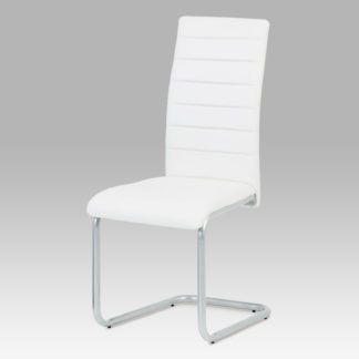 Jídelní židle DCL-102 WT, bílá/šedý lak