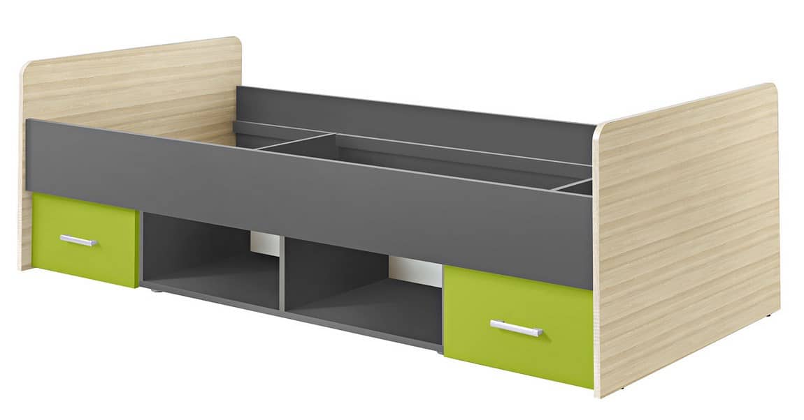 Postel PAULINA 90X200 cm, jasan coimbra/limeta