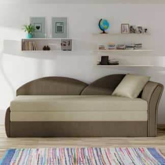 Pohovka AGA 16 pravá, béžová/hnědá